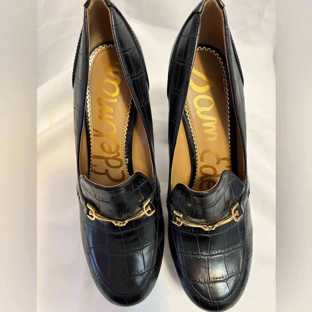 Sam Edelman Black Aretha Platform Loafer Pumps Boho Chic Women’s Size 7 - Picture 7 of 14